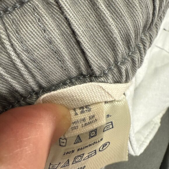 Lands End Boys Medium Size 12s Gray Elastic Waist Cargo Pants Adjustable Belt - Picture 3 of 12